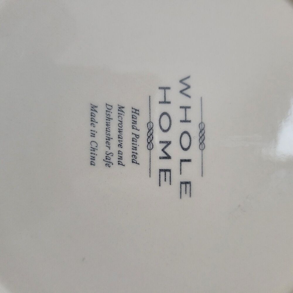 Vtg Whole Home Hand Painted Salad Dessert Plates Fashion Fruit Art Deco Set 4 - Picture 5 of 6